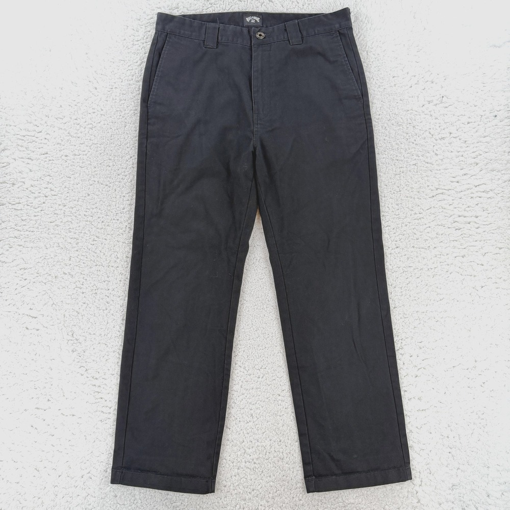 Billabong Chino Pants Mens 32x30 Black Regular Fit Straight Casual Everyday